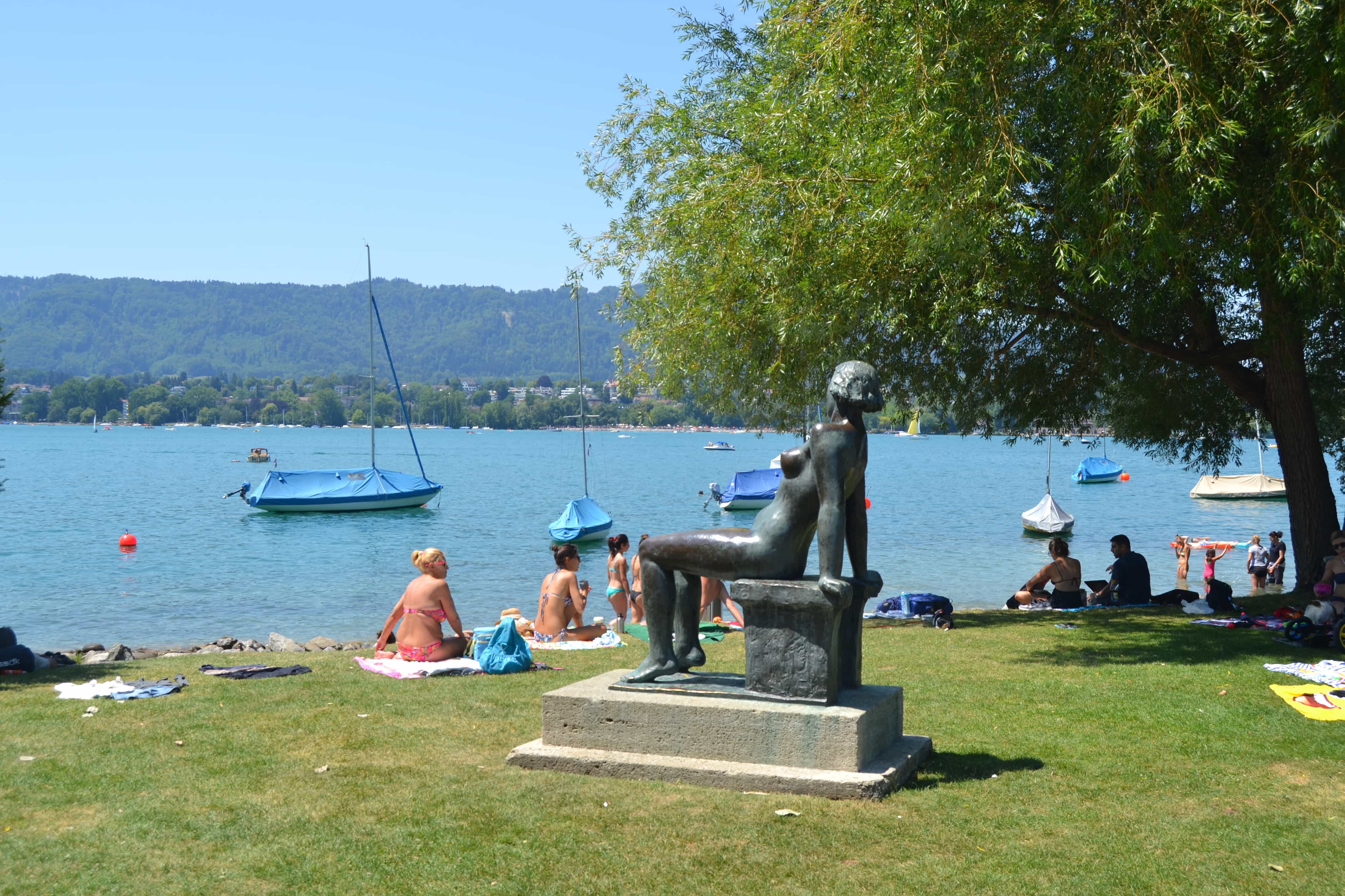 Lago de Zürich donde bañarse en Suiza