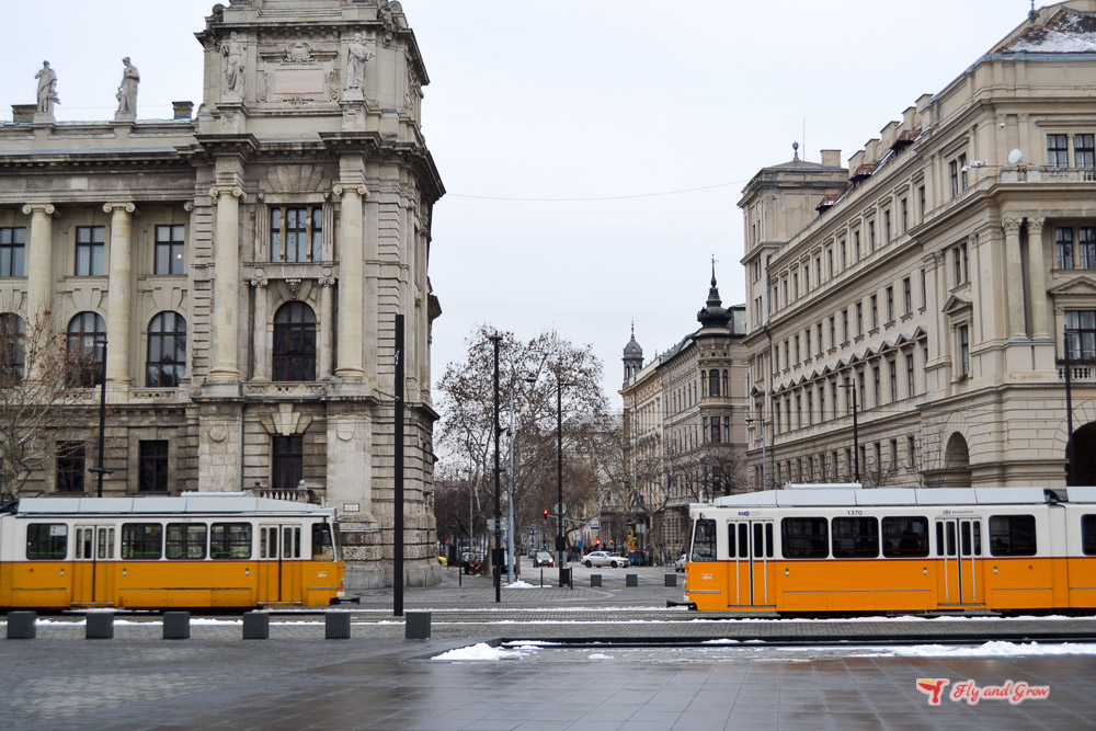 tranvías amarillos Budapest