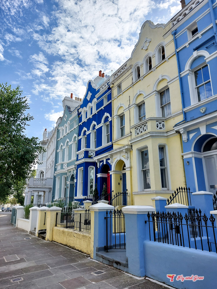 Casas de colores de Notting Hill
